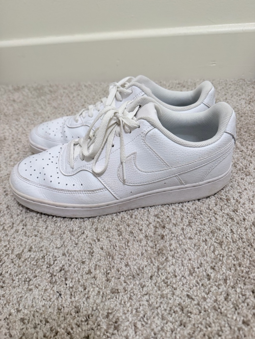 Nike White Low-Top Leather Sneakers
